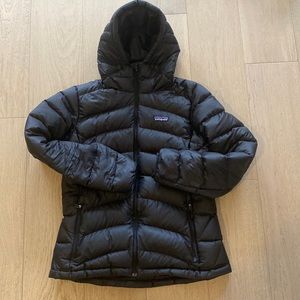 Patagonia down jacket black medium womens